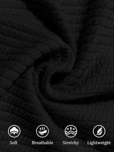 Runcati Mens Short Sleeve T Shirts Casual Crewneck Ribbed Knit Tee Tops Slim Fit Basic Stretch Summer Shirt in Saudi Arabia