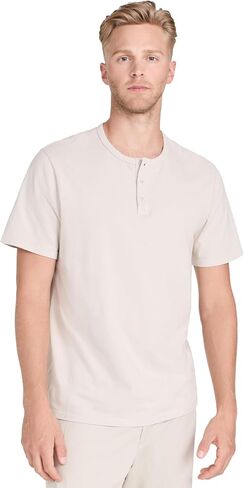 Vince Men's Garment Dye Henley Tee in Saudi Arabia