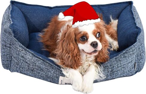 FluffyDream Dog Bed for Small Dog, Super Soft Pet Bed Furniture, Suitable for Dogs Up to 30lbs, 24'' x 20'', Sand in Kuwait