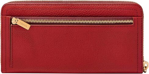 Fossil Logan Zip Around Clutch Wallet, Garnet in Kuwait