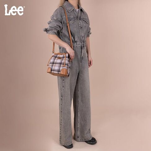 Montana West x Lee Plaid Bucket Bag for Women Hobo Crossbody Shoulder Handbag with Adjustable Detachable Strap in Kuwait