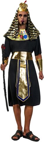 أزياء الفرعون المصري للرجال، أزياء الملك المصري للبالغين (أسود) in Kuwait