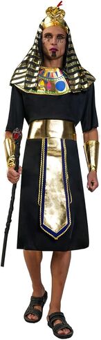 أزياء الفرعون المصري للرجال، أزياء الملك المصري للبالغين (أسود) in Kuwait