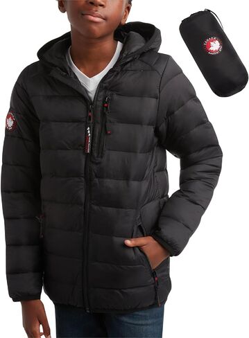 CANADA WEATHER GEAR Boys' Puffer Jacket - Lightweight Packable Bubble Coat, Water Resistant Outerwear Jackets for Boys (8-20) in Kuwait