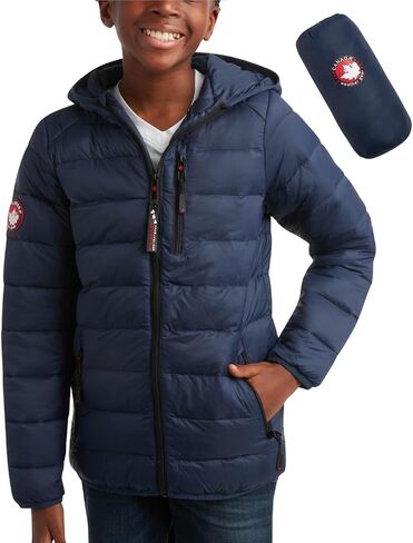 CANADA WEATHER GEAR Boys' Puffer Jacket - Lightweight Packable Bubble Coat, Water Resistant Outerwear Jackets for Boys (8-20) in Saudi Arabia