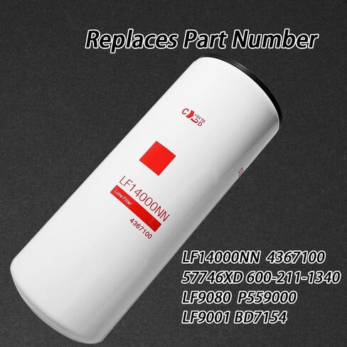 LF14000NN LF9080 Oil Filter/Lube Filter Compatible with Cummins ISX ISM QSX QSM QST ISX15 M11 Diesel EnginesReplaces 4367100 57746XD 600-211-1340 P559000 LF9001 BD7154 in Kuwait