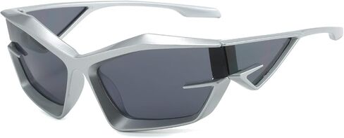 ADE WU Futuristic Sunglasses For Men Women Fashion Cat Eye Sun Glasses Y2K Style in Saudi Arabia