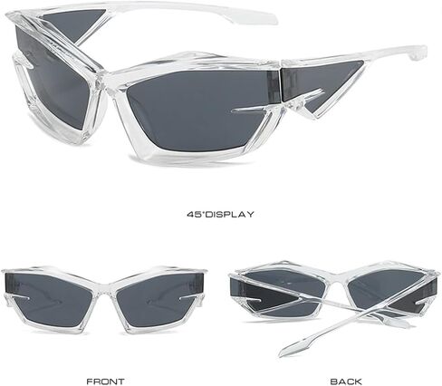 ADE WU Futuristic Sunglasses For Men Women Fashion Cat Eye Sun Glasses Y2K Style in Saudi Arabia