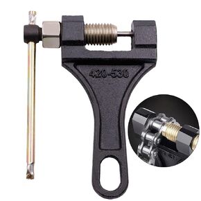 Chain Breaker #420-530, Heavy Duty Chain Breaker Riveting Tool, Chain Removal Pin Link Splitter Motorcycle Accessories Fit for Bike Bicycle ATV Dirt Pit Quad Go Kart Scooter Tractor Chain Break