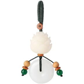 Handmade Lotus/Persimmon Lucky Keychain for Women with Openable Knot Good Luck Charms