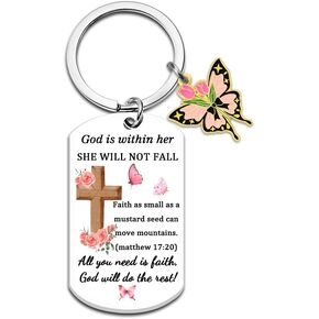 Christian Gifts for Women Christian Keychains Spiritual Gifts For Women Best Friend Mom Religious Gifts for Women Christian Birthday Gifts Inspirational Bible Accessories for Teen Girls