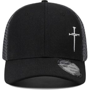 Christian Hats for Men Women,Jesus 3 Nail Cross Hat Christian Religious Gifts for Birthday/Christmas