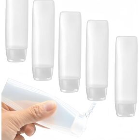 Travel Size Bottles 1oz Squeeze Bottles With Flip Cap Leak Proof BPA Free Refillable Tubes Travel 6 Pack