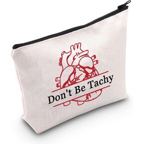 MNIGIU Nurse Cosmetic Bag, Polyester, Water Resistant, 10.2x7.9x0.6 inches, 59g, Funny Cardiology Design, Toiletry Bag, Makeup Bag, Travel Organizer