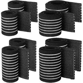 Geiserailie 8 Pcs Ice Pack Strap Stretchable,4 Size Elastic Reusable Ice Belt Extender Straps, Adjustable Hook and Loop Extension Straps Add Length to Most Ice Packs for Ice Bag Hot Cold Therapy