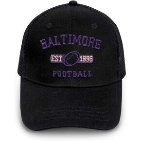 Football Embroidered Trucker Hat for Fans Gifts, Adjustable Snapback Cap Dad Hat Baseball Cap for Men Women