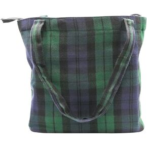 Briomhar Tartan Tote Bag for Women - Plaid Wool Zippered Tote Bag Made in Scotland