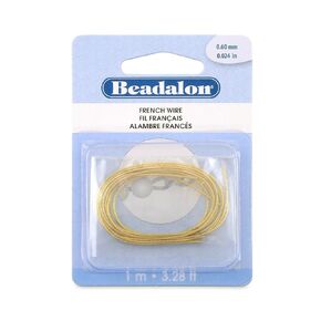 Beadalon French Wire, 0.60 mm / .024 in, 925 Sterling Silver, 12 inches