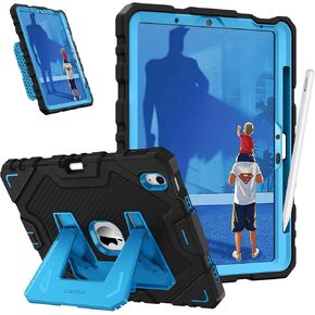 Fintie Case for iPad Air 11-inch M2 (2024), iPad Air 5th Generation (2022) / iPad Air 4th Gen 10.9", Fully-Body Rugged Heavy Duty Shockproof Protective Case with Built-in Kickstand for Kids, Purple