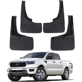 Mud Flaps Splash Guards Compatible with Ford Ranger 2019-2023, Front and Rear Mudflaps Mudguard, No Drilling Ranger Accessories, 4PCS