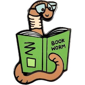 Book Worm Enamel Lapel Pin