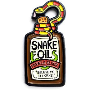 Snake Oil Enamel Lapel Pin