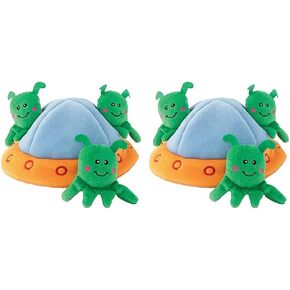 Zippy Paws Zippy Burrow - Aliens in UFO Game, Dog Toy