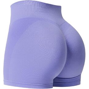 QOQ Workout Shorts for Women Scrunch Butt Shorts 3.6" High Waist Seamless Shorts Gym Yoga Biker Shorts