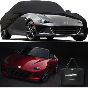 Indoor Car Cover for Mazda MX-5 Miata,Indoor Stretch Car Cover for Mazda Miata Universal,Full Car Cover NonWaterproof Luxury Indoor Protection for Dust-Proof,Underground Garage,Car Show