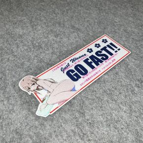 Horayten Car Stickers for Anime Japanese Girl GO Fast Decal Auto Body Motorcycle Guitar Case Reflective 20x7.5cm