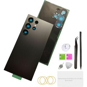 s24 Ultra Back Glass Replacement,Galaxy s24 Ultra Back Cover Replacement Rear Cover Parts for Samsung Galaxy s24 Ultra 5G SM-S928U S928A S928W (Titanium Gray)