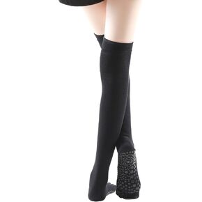 Verdancy Yoga Pilates Toe Socks Toeless Socks with Grips for Women Non Slip Cushioned Over Knee Thigh High Socks in Kuwait