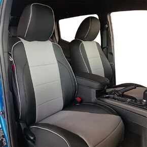 CocheFamilia Custom Fit Seat Covers for 2016 2017 2018 2019 2020 2021 2022 2023 Tacoma Crew Cab with Faux Leather2016-2023 Tacoma seat Covers (Black)