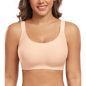 DotVol Women's Seamless Wirefree Comfortable Everyday Bra Wireless Supportive Push Up Bra