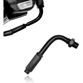 90 Degree Throttle Cable Adjuster, Aluminum Alloy 90° Bendy Clutch Cable Adjuster Throttle Regulator, Universal Accelerator Adjuster Bendy Cable Guide Motorcycle Dirt Bike (Black)
