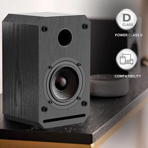 LONPOO Plug-N-Play Computer Speaker for Desktop and PC, 30W RMS Active Bookshelf Speaker with 3-Inch Full Range Speaker,Support Bluetooth 5.3, USB Playback,Aux-in and 3.5mm Earphone Port in Saudi Arabia