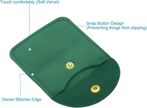 PATIKIL 8x8cm/10x10cm Jewelry Pouches with Snap Button, Total 8 Pack Velvet Jewelry Pouches Portable Soft Storage for Necklace Bracelet Earring Watch Rings Brooch, Beige in Saudi Arabia