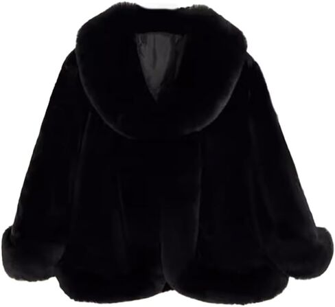 RomanticDesign Women's Short Faux Fur Outerwear Fluffy Bridal Wedding Shawl Winter Warm Cloak in Kuwait