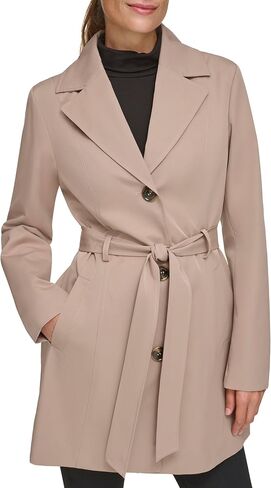 Kenneth Cole Women's Trench Coat with Waist Tie Belt and Notch Collar in Saudi Arabia