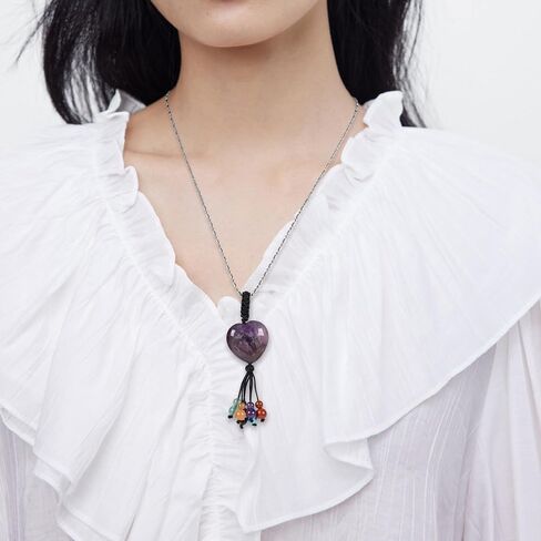 TUMBEELLUWA 7 Chakra Healing Crystal Keychain Stone Beads Tassel Key Ring Charm Amulet Car Keyrings for Men Women in Saudi Arabia