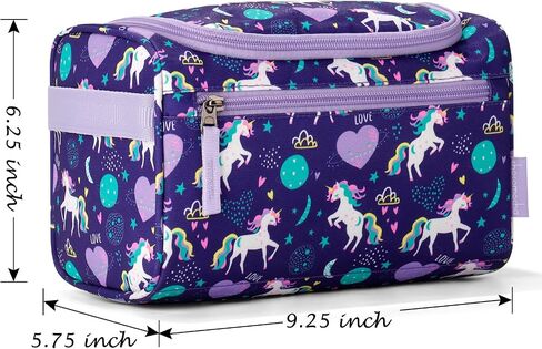 Choco Mocha Kids Toiletry Bag for Girls, Travel Waterproof Hanging Toiletry Bag for Girls, Cheetah, Pink in Saudi Arabia
