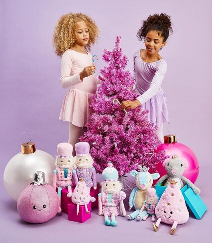 iscream Soft Plush Candy Nutcracker 18.5" Embroidered Accent Holiday Pillow in Kuwait