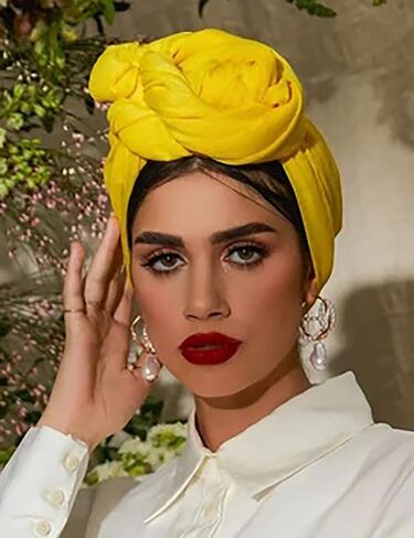 HOMELEX Head Wrap Scarf Stretch Jersey Knit Hair Wrap Long Turbans for Black Women Wide Headwear in Saudi Arabia