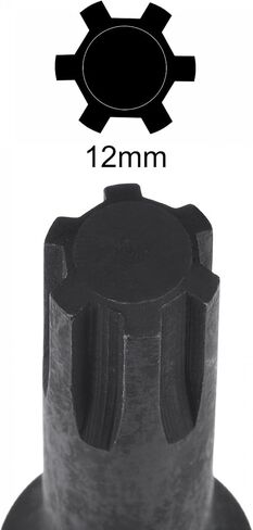 uxcell 8mm Impact Ribe Bit Socket, 3/8" Square Drive 60mm Length CR-MO Metric Sizes in Kuwait