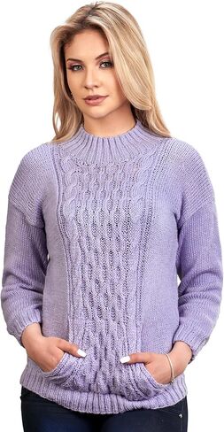 Purple Alpaca Sweater Pullover for Women in Saudi Arabia