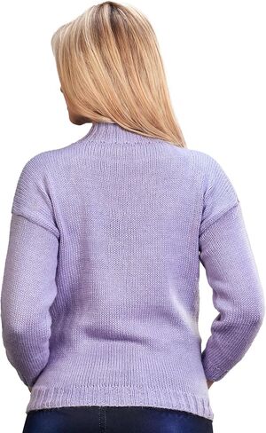Purple Alpaca Sweater Pullover for Women in Saudi Arabia