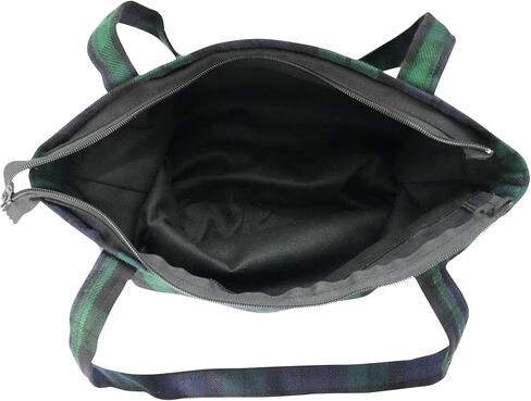 Briomhar Tartan Tote Bag for Women - Plaid Wool Zippered Tote Bag Made in Scotland in Saudi Arabia