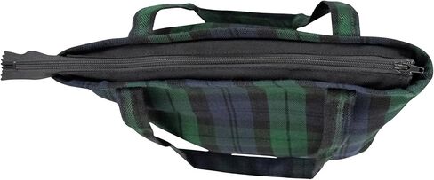 Briomhar Tartan Tote Bag for Women - Plaid Wool Zippered Tote Bag Made in Scotland in Saudi Arabia