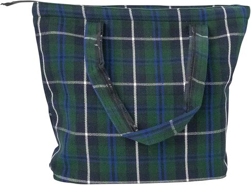 Briomhar Tartan Tote Bag for Women - Plaid Wool Zippered Tote Bag Made in Scotland in Saudi Arabia