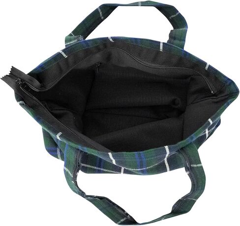 Briomhar Tartan Tote Bag for Women - Plaid Wool Zippered Tote Bag Made in Scotland in Saudi Arabia